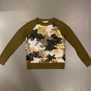 Michael Michael Kors sequin camo sweatshirt S